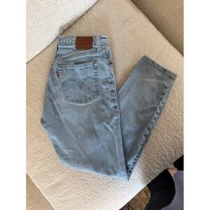 Levi's 501 Skinny Denim Jeans 28 Light Wash Blue Y2K
